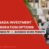 Canada investment immigration pathways: Business PR vs Business Work Permits